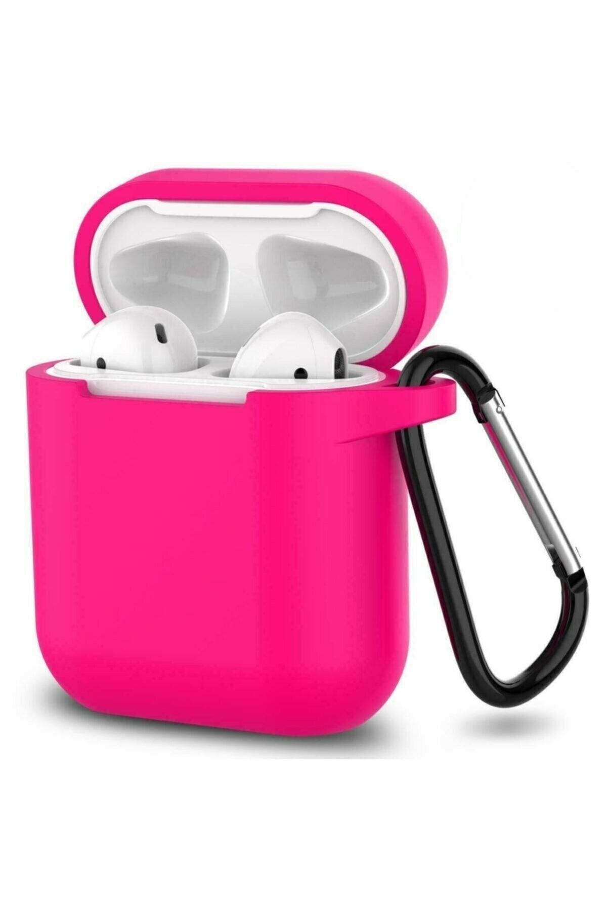 CVS Airpods Silikon Kılıf Pembe Yumuşak Mat 360 Koruma