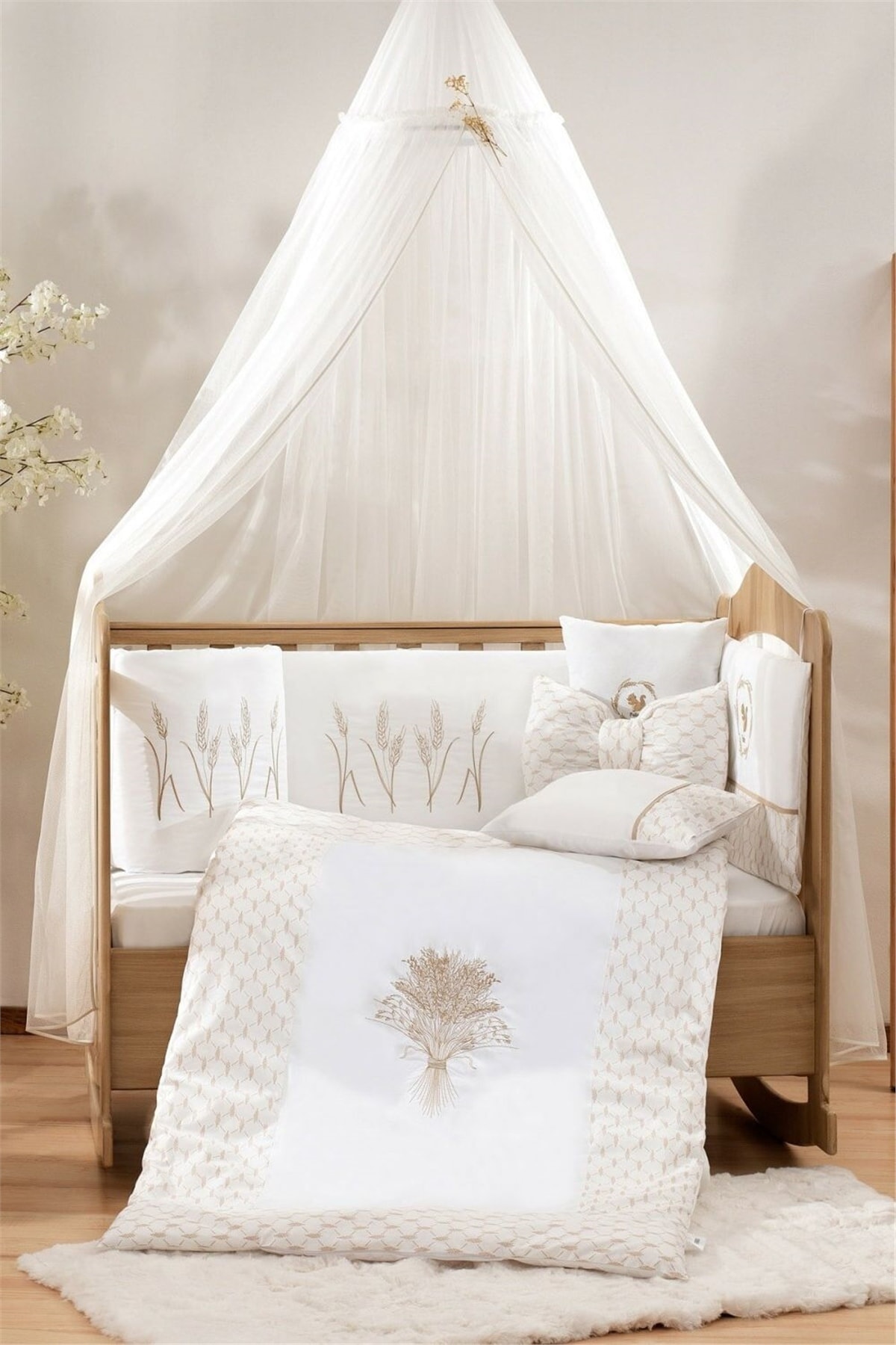 FABU Bebe 5331 Bej Başak Bebek Uyku Seti