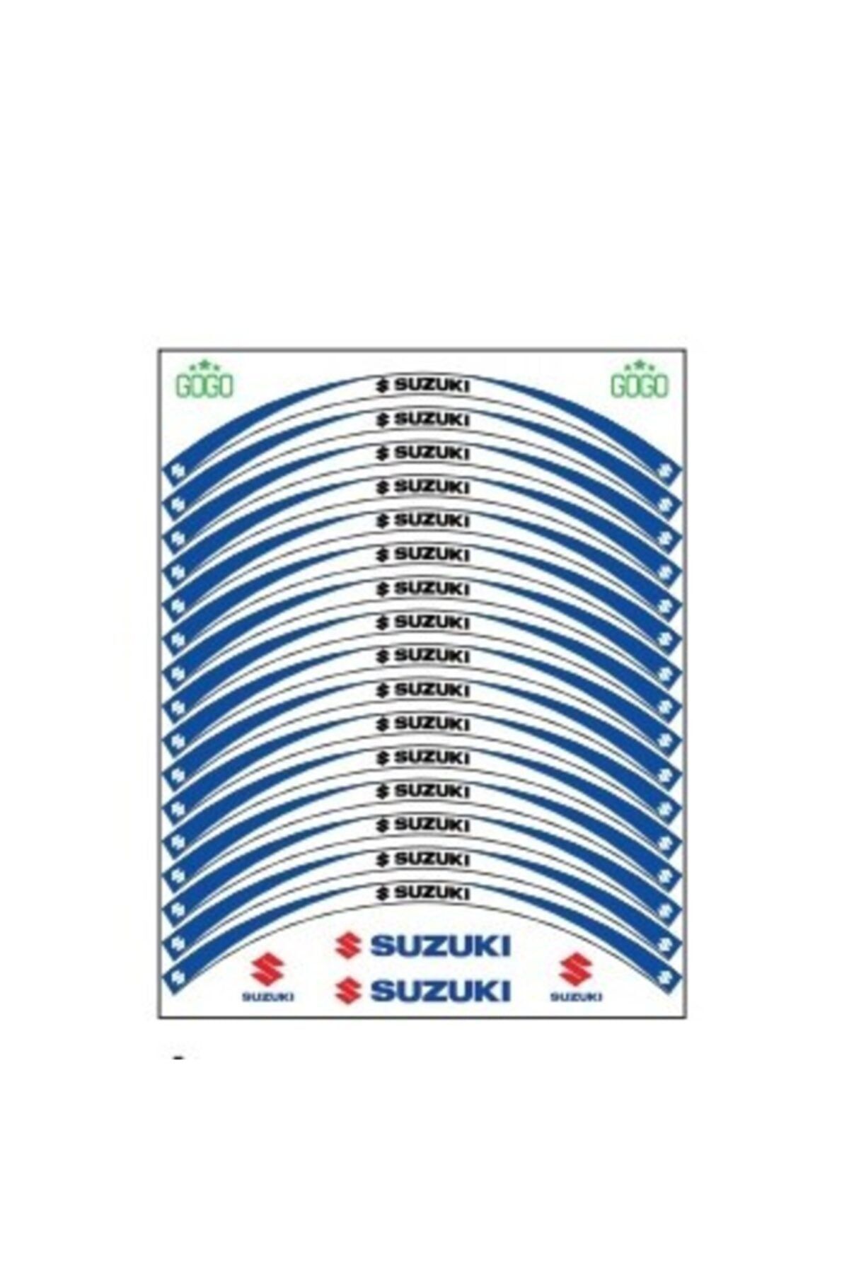 Gogo Suzuki Jant Şeridi Mavi Reflektörlü Universal