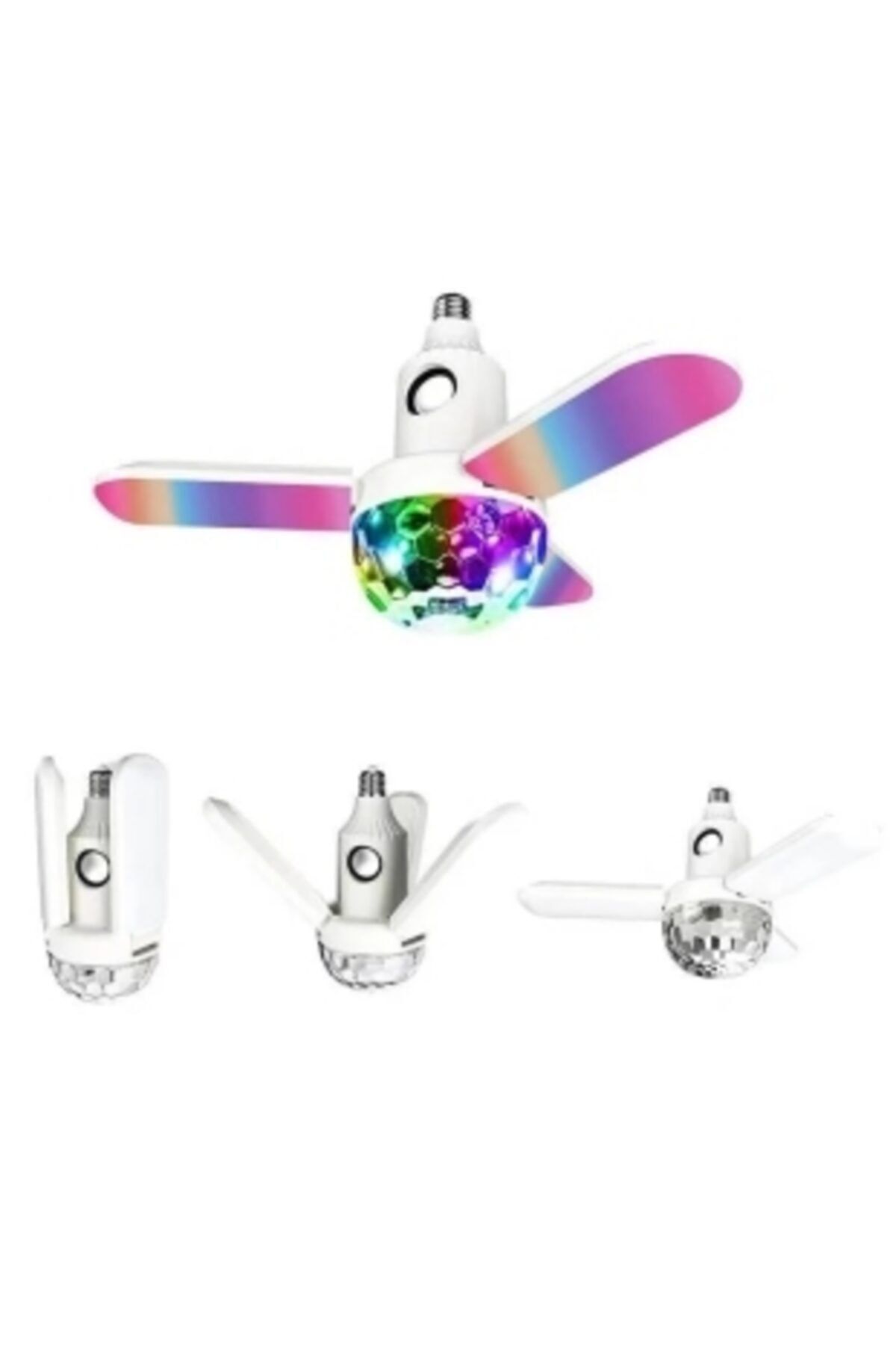 SIGHTZER Bluetooth Hoparlör Disko Topu Rgb Led Işıklı Renkli Işık Lamba 3 Kanatlı Kumandalı