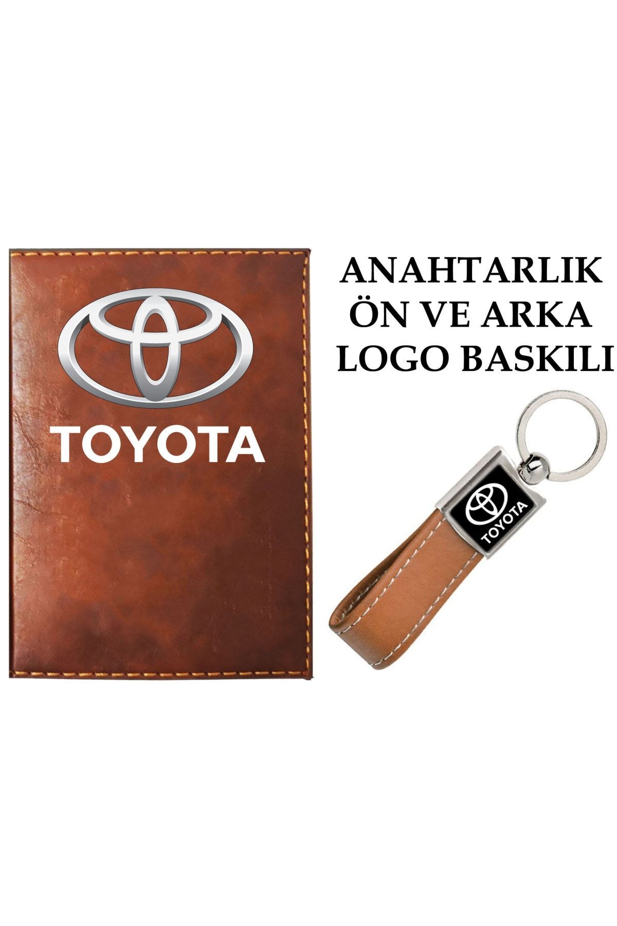 promosyon denizi Toyota Logolu Taba Ruhsat Kabı Ve Toyota Logolu Anahtarlık