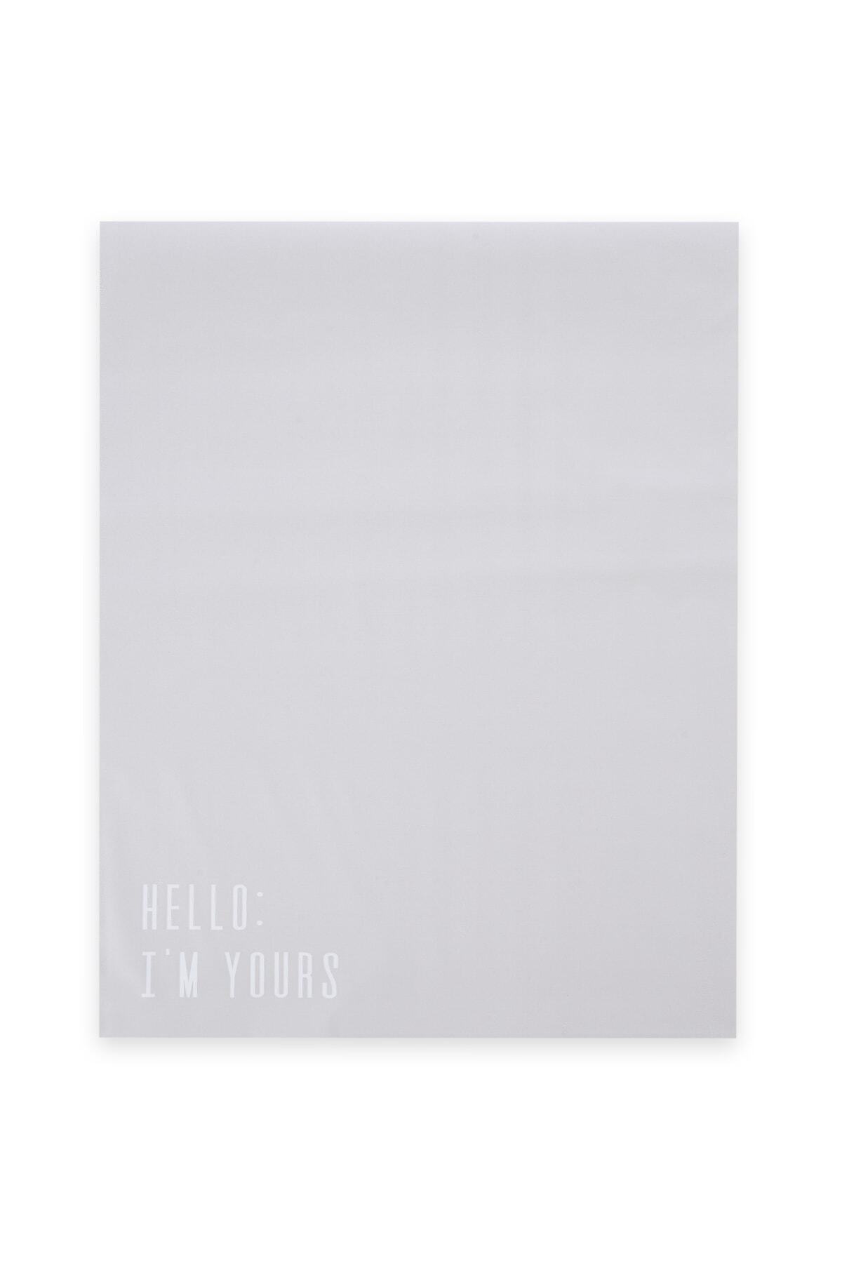 House Of Pack Renkli Kargo Poşeti - 30*38 Cm - Kum - 100 Adet - 'hello I'm Yours' Baskılı