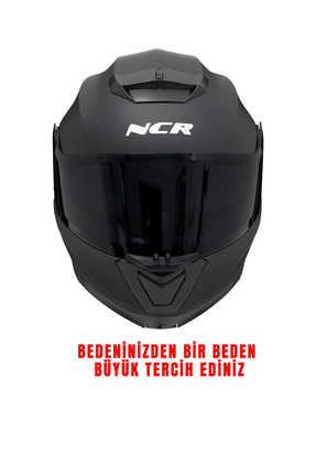 Stars Çene Açılır Mat Kask Siyah Vizörlü Image 0