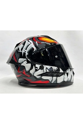 Sw 868 Cannibal Black Grey Red Güneş Vizörlü Siyah Camlı Image 5