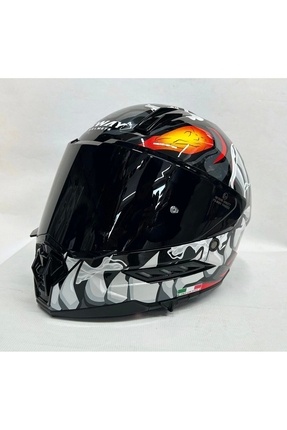 Sw 868 Cannibal Black Grey Red Güneş Vizörlü Siyah Camlı Image 1