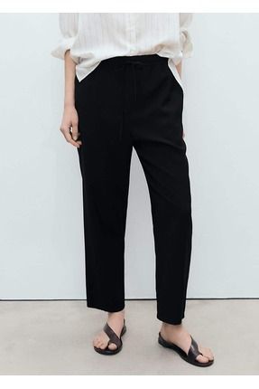 Beli lastikli dökümlü pantolon