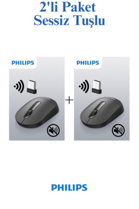 SPK7402 M402 Sessiz Wireless Kablosuz Mouse Siyah ( USB Alıcılı )- 2'Lİ PAKET Image 0
