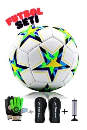 4’lü Futbol Antrenman Seti (Top + Eldiven + Tekmelik + Pompa) Image 0