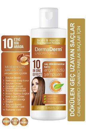 Argan Yağı Keratin Biotin Hızlı Onarıcı Ve Dökülme Önleyici Saç Bakım Şampuanı 250ml Image 0