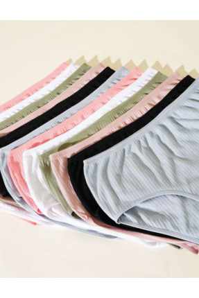 DİLAY Kadın Bikini-Külot-İç Çamaşırı- Pamuklu -Pastel Renkli- 12 Adet-%100 Pamuk Image 1