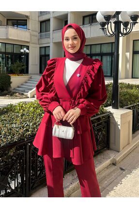 Roza İkili Takım Bordo Image 3