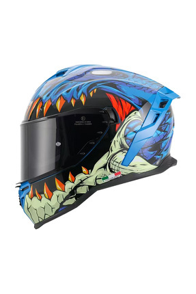 SW 867 Storm Blue Güneş Vizörlü Full Face Motosiklet Kaskı Image 0