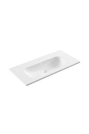 Serel Nita 48x100 cm Mobilya Uyumlu Etajerli Lavabo NT40TDS110H Image 0