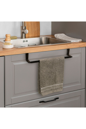 Siyah Polikarbon Havlu Askısı Towel Bar Image 0