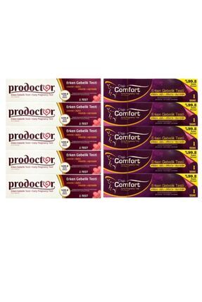 Direkt Eczaneden Erken Gebelik Testi Prodoctor 5adet + Days Comfort 5adet %99.8 Kesin Sonuç Image 0