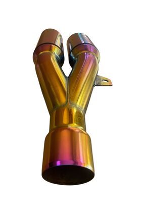 Akrapoviç Çift Çıkış Egzoz Susturuculu Yanık Mavi ( Bukalemun ) Image 4