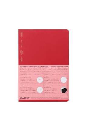 Stalogy 365 Days Notebook A5 Çizgili Japon Defteri Red Kırmızı Image 0