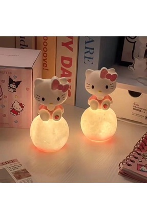 Hello Kitty Mini Gece Lambası, Beyaz, 10x6 Image 0