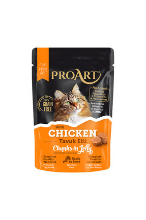 24' Lü Jöleli Tavuk Etli Yetişkin Kedi Poşet Maması 85 gr Image 0