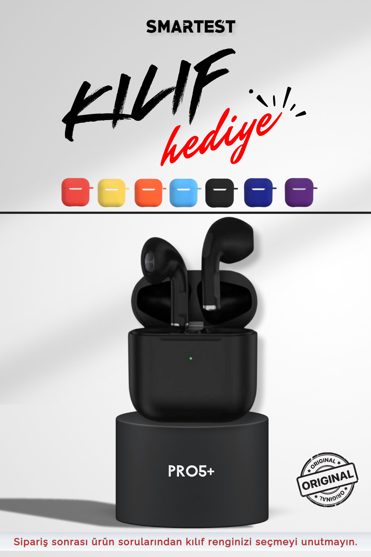 هدست بلوتوث مشکی TWS با کیفیت عالی HD Sound Touch Ios Android