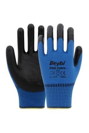 Nitril Pmk Pn5 Zebra Mavi Siyah 9 Beden 12li Paket (EN388 2121X) Image 0