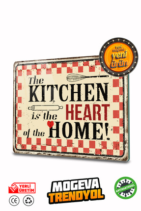 Cam Kesme Tahtası Ve Sunumluk | Kitchen Heart Home Temalı | Antibakteriyel Oval Kenarlı 20x30 Cm Image 0