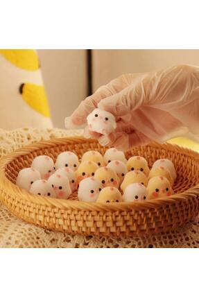 4'Lü Mini Tavuk Taba Squishy / Minik Tavuk / Civciv Sukuşi / Stress Oyuncağı Sukuşi/Tüylü Oyuncak Image 0