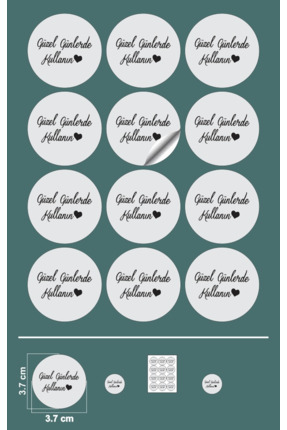 Sticker Kuşe Yuvarlak Kesim Güzel Günlerde Kullanın- Beyaz (3,7X3,7CM) 108 Adet Image 0