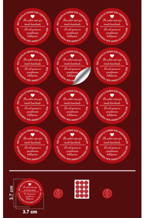 Sticker Kuşe (A KALİTE) Yuvarlak Kesim-bu Paket Sizin Için Özenle Hazırlandı-(3,7X3,7CM) 108 Adet Image 0