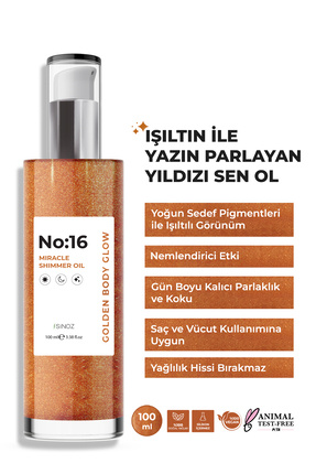 No:16 Mucizevi Işıltılı Saç Ve Vücut Bakım Yağı 100 Ml Image 0