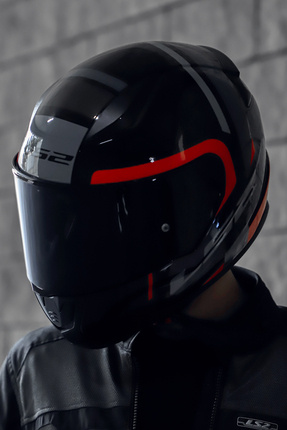 Rapıd 2 Chos Siyah Kırmızı Kask Image 1