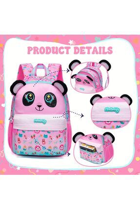 Küçük Ayı Desenli Kız Çocuklar İçin Sevimli Küçük Boy Sırt Çantası Image 1