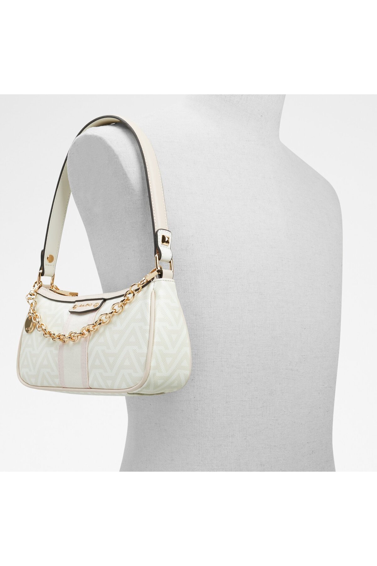 Dıonne - چرم مصنوعی زنانه با زیپ بالا صورتی روشن با بسته شدن کیف شانه سایز کوچک