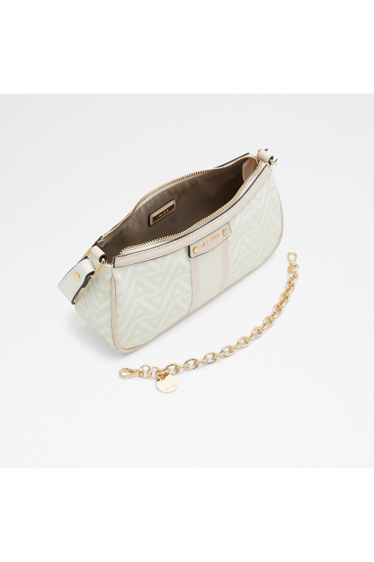 Dıonne - چرم مصنوعی زنانه با زیپ بالا صورتی روشن با بسته شدن کیف شانه سایز کوچک