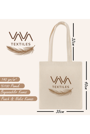 Baskısız Ham Bez Çanta %100 Pamuk | 35x40 Cm | 140 Gr/m² | | 3 Adet Image 4