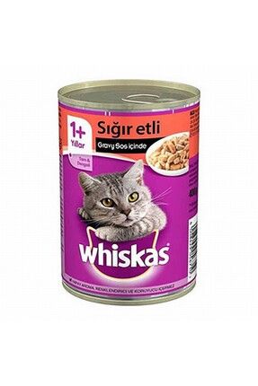Gravy Soslu Sığır Etli Yetişkin Kedi Konservesi 400 gr Image 0