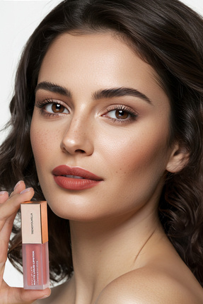 8  Saat Kalıcı Dudakları Kurutmayan Vegan Likit Mat Ruj Caramel-107 TKZAW25RJ00000 Image 6