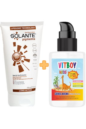 Pigmenta Lotion Spf 50+ 150 Ml - Vitboy Yüksek Koruma Spf 50+ Çocuk Güneş Kremi 75 Ml Image 0