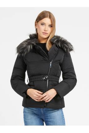 Marisol Suya Dayanıklı Kemerli Şişme Mont MONT W3BL27WFQW2 JBLK Image 0