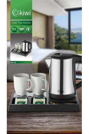 Kkt-33  Karşılama Tepsili Paslanmaz Çelik Otel Tipi Kettle Image 0