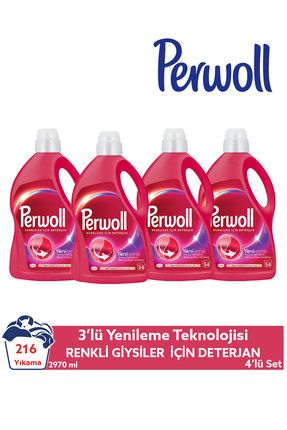 Sıvı Deterjan Yenileme Renkliler 4x2.97L (Toplam 216 Yıkama) – Renk Koruma Deterjan Seti Image 0