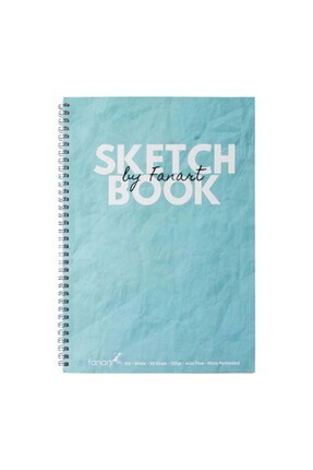 Sketchbook Spiralli Eskiz Çizim Defteri Turkuaz Kapak A4 120 Gr 50 Yp (B19) Image 0