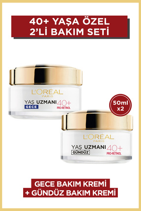Yaş Uzmanı 40+ Kırışıklık Karşıtı Sıkılaştırıcı Gündüz & Gece Kremi Seti Image 0