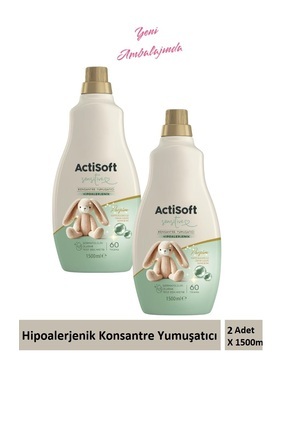 Yumuşatıcı Sensitive Konsantre Hipoalarjenik 1500 ml X 2 Adet 120 Yıkama Image 0