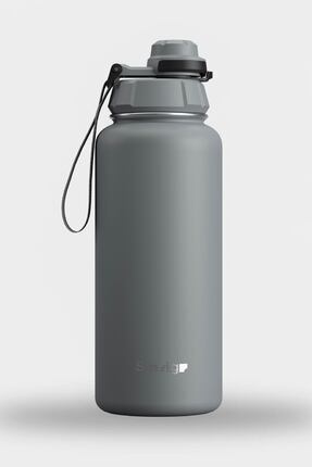 1 Hand Leak-Proof Sızdırmaz Çelik Termos 1000 Ml Grey ST-214 Image 0