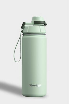 1 Hand Leak-Proof Sızdırmaz Çelik Termos 500 Ml Smoke Green ST-221 Image 0