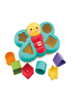 Fisher-Price Şekil Eşleştirme Arkadaşı Kelebek, 6 Bloklu, Şekil Eşleştirme Oyunu CDC22 Image 1