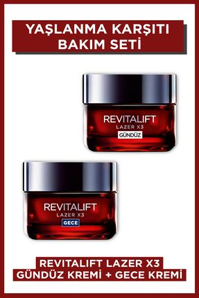 L'oréal Paris Revitalift Lazer X3 Yoğun Yaşlanma Karşıtı Gündüz Bakım Kremi Gece Bakım Image 0