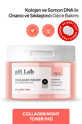 Phlab Collagen Night Somon DNA'lı Gece Bakım 60'lı Toner Pad Image 0