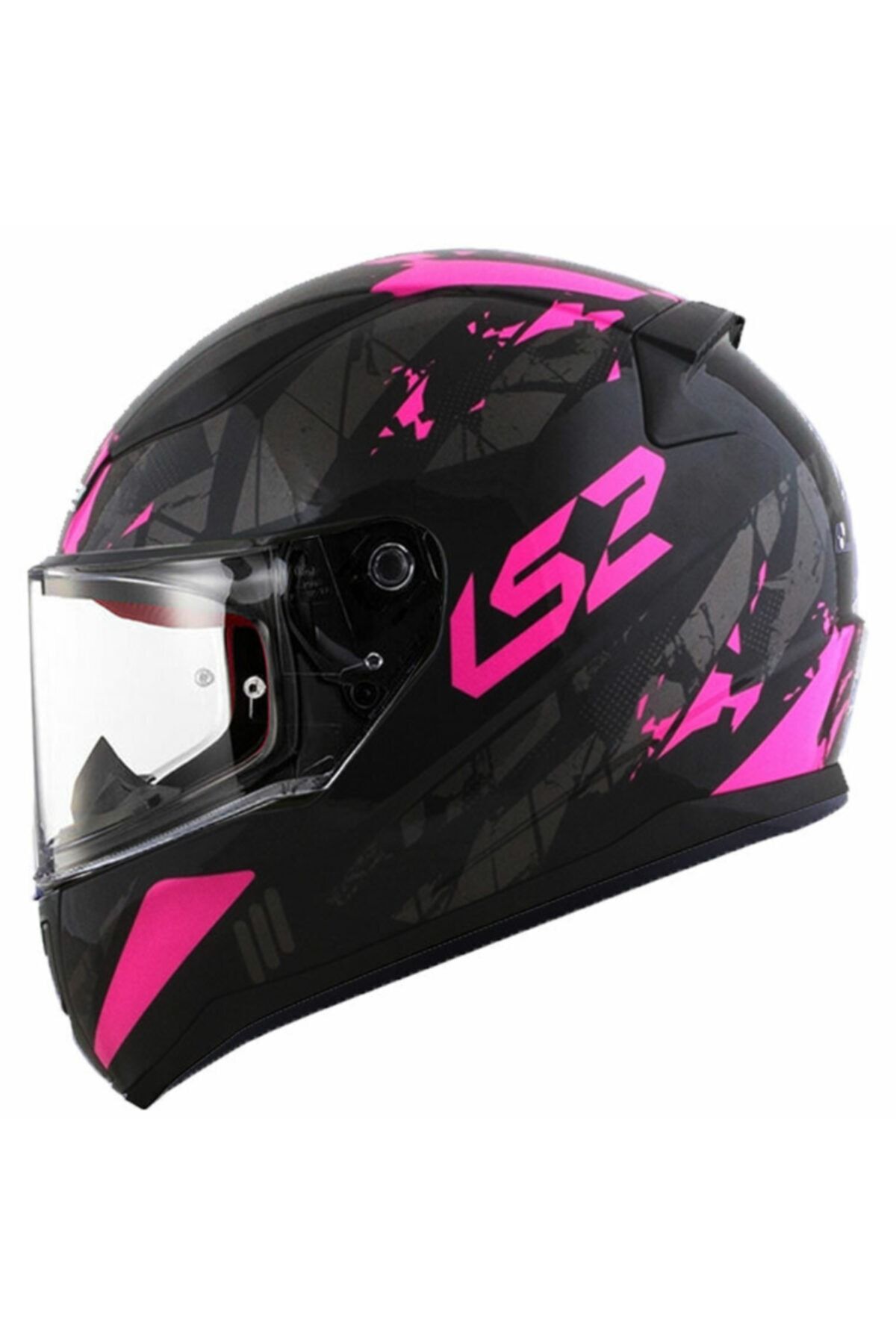 LS2 Rapıd Palımnesıs Mat Siyah-pembe Motosiklet Kaski
